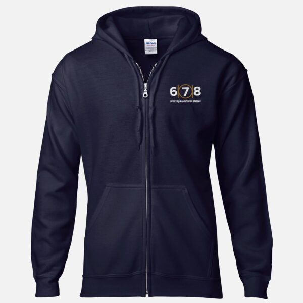 Mason Lodge 678 Zip Up Hoodie - Navy